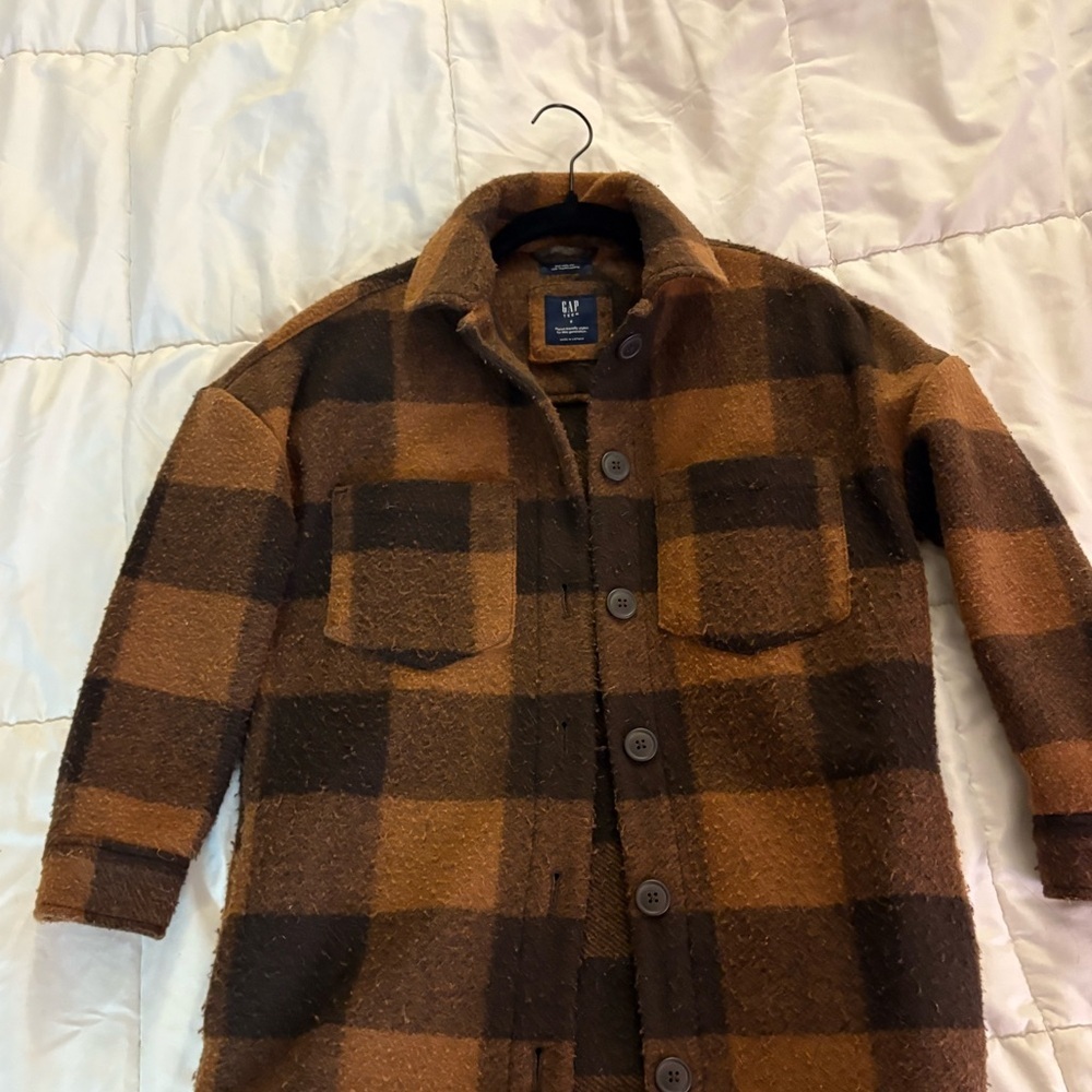 Kids Brown Plaid Jacket
